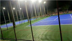 钦州体育中心硅pu塑胶网球场翻新案例